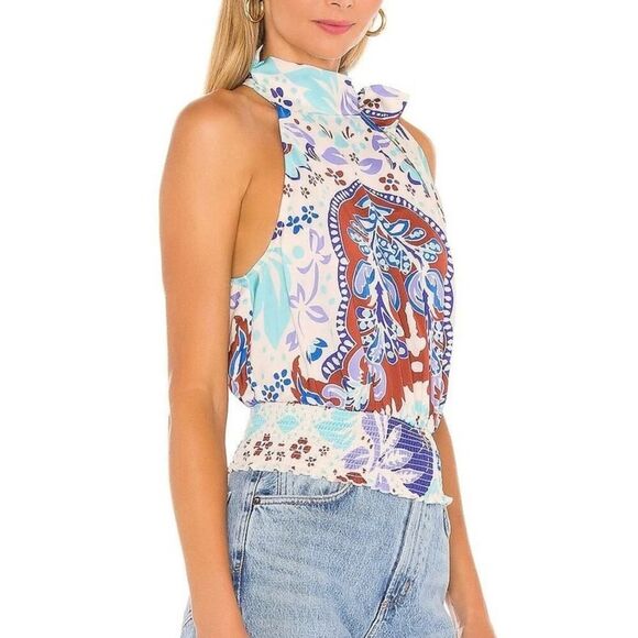 Free People White Kelsey Printed Tank - Picture 4 of 12